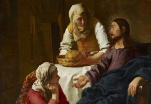 Jan Vermeer - Maria ai piedi di Gesù (olio su tela, 1654 ca)